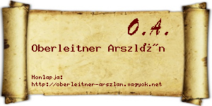 Oberleitner Arszlán névjegykártya